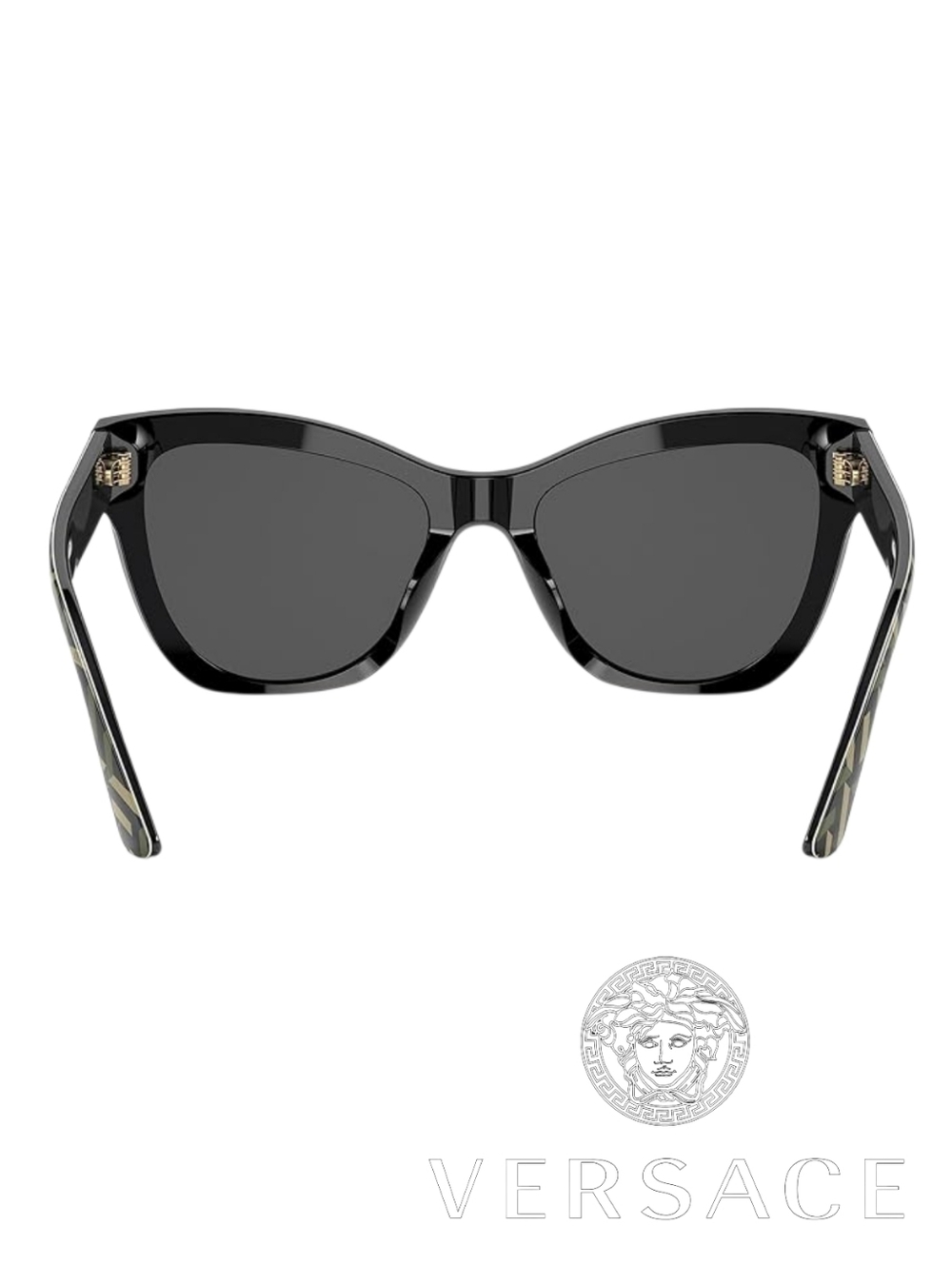 NEW VERSACE Sunglasses 4417U 5358/87 56mm Black-Dark Gray Logo Eyeglasses Unisex - Picture 4 of 16